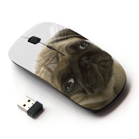 KOOLmouse [ Optical 2.4G Wireless Mouse [ Pug Sad Shy Puppy Guilty Look Dog Small ]