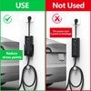 SDAQGE Ev Charger Holder Black Wall Mount Bracket Curved Design