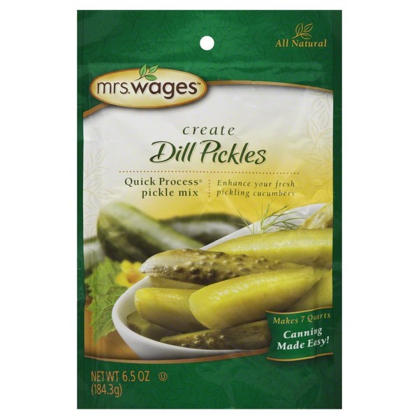 Mrs. Wages Quick Process Dill Pickle Canning Mix, 6.5 Ounce (VALUE case of 12)