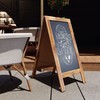 Flash Furniture Canterbury Magnetic Chalkboard Sign - Rustic Brown Wood