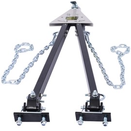 Tow Bar,Adjustable Towing Bar Bumper Mount 5000lb w/ 2X Chains,Universal Towing Bar 5000 LBS Towing Capacity,Coupler Fits 2-Inch Ball Hitch,Fit Tow Bars for Jeeps, Trucks, SUVs, RVs, Boat, Trailers