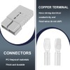 350A Forklift Battery Connector 2/0 AWG Gray 350A 600V Plug,