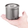 Aomiun Ultralight Titanium Cup Outdoor Portable 2PCS Cup Set 350ml