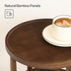 HOOBRO Set of 2 Small Round Side Tables with Charging