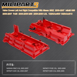 MILIPARTS Valve Covers Left And Right Compatible With Nissan 350Z 2003-2007 Infiniti G35 2003-2007 Fx35 2003-2008 M35 2006-2008 3.5L 13264Am600 13264Am610