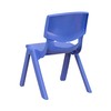 Flash Furniture Whitney 4 Pack Blue Plastic Stackable School Chair