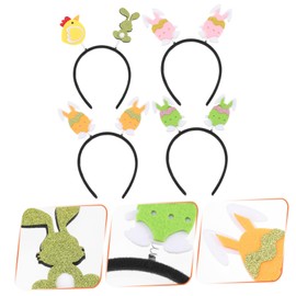 BESPORTBLE 4pcs Cute Cartoon Pattern Easter Hairband for Delicate Headband Chic and Lightweight for Festival Parties and Celebrations Adds Unique Easter Atmosphere