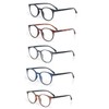 EYE ZOOM 5 Pack Retro Round Plastic Frame Reading Glasses