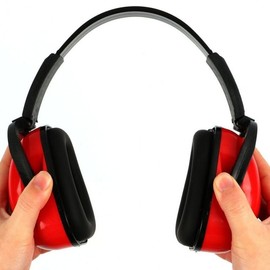 Noise-Cancelling Headset Earplugs - Portable Foldable Earplugs for Factory Work, Mowing, Rebar Cutting Premium Orange