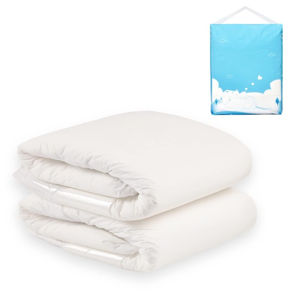 Littleforbig Diaper 2 Pieces - ABDry White Diapers (X-Large 48"-56")