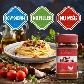 Eastanbul Pizza Seasoning Spice Blend, 5.29oz Italian Seasoning, Boosts Pizza Toppings, Herbal Pizza Blend, Pizza Spice Seasoning, Pizza Sprinkles, Pizza Spice Blend for Seasoning Pizza, Pizza Powder