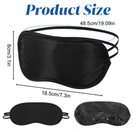 200 Pcs Black Eye Mask Blindfold Sleeping Masks with Nose Pad and Elastic Strap Disposable Eye Mask for Travel Sleep, Game Sleeping Party
