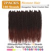 Curly Senegalese Twist Crochet Hair Pre-looped 7 Packs Small Twist