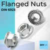 SS8® 2 x Flange Nuts Stainless Steel M10 (10mm) Hex