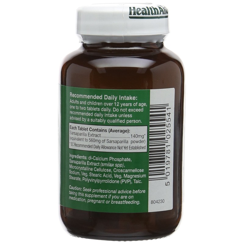 HealthAid Sarsaparilla 560mg 60 Tablets