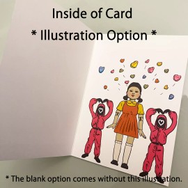 Abe Gallery Art Squid Game Fan Art Valentin's Day Card Funny Valentine's Day Card - Illustration