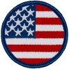 American Flag Patrol Patch - 2" Diameter Round Embroidered Patch