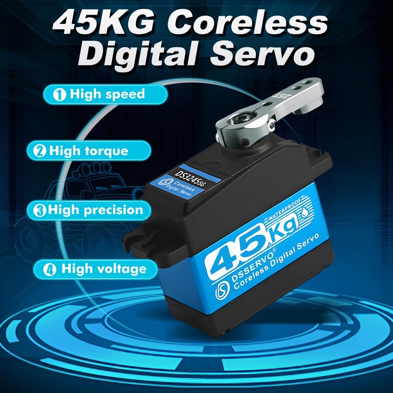 45KG Servo 1/10 Steering Servo High Torque Coreless RC Steering