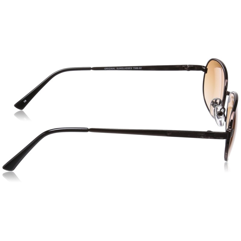 Fashion Glass 7586 Men's Sunglasses, brown half (frame brown)