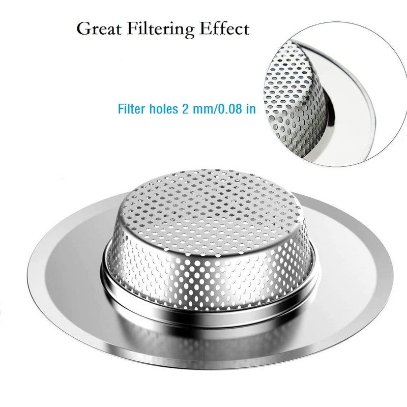 2 Pcs Sink Strainers for Kitchen Sink Stainless Steel Sink