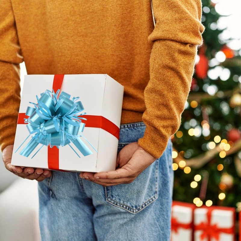 6 Pieces Big Pull Bow Gift Wrapping,6 inches, Pull Bow