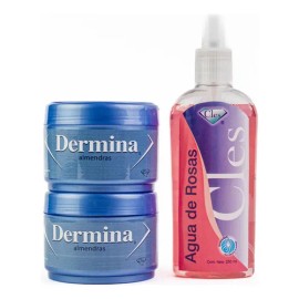 4 Piezas De Crema Hidratante Dermina Almendras 230 Ml