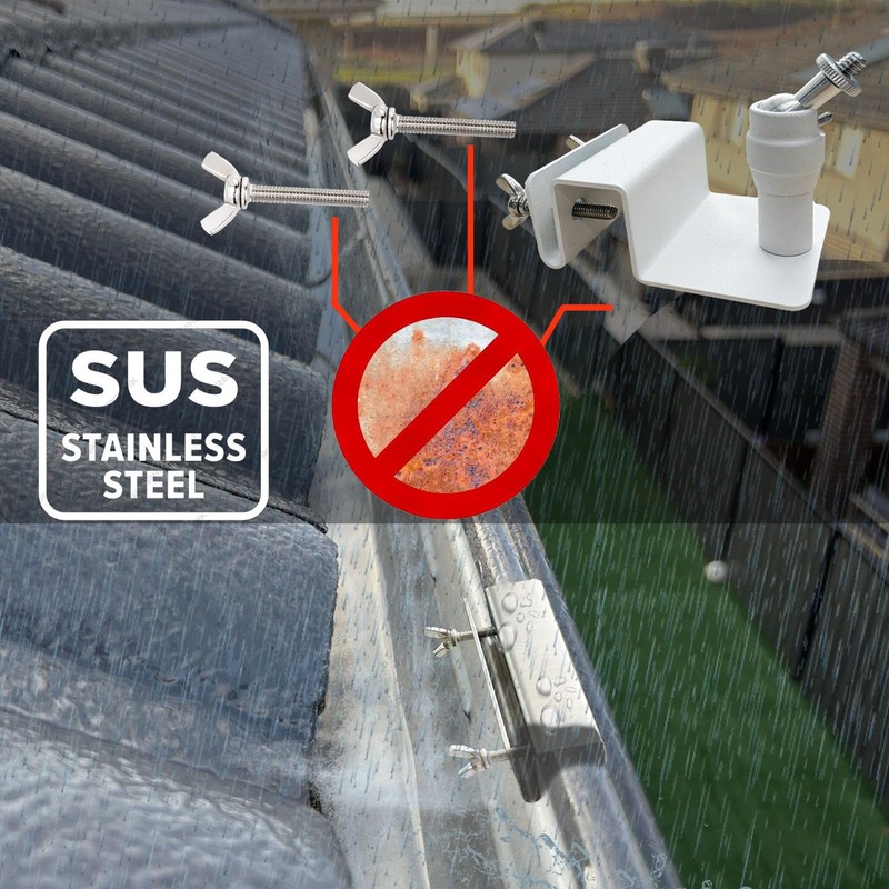 WiTi Stainless Steel Universal Solar Panel Gutter Mount for Eufy,