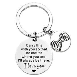 Guqqeuc Girlfriend Boyfriend Gifts Pinky Promise Keychain for Valentines Day Gifts for Wife Husband Long Distance Gifts for Couples Anniversary Birthday Gift for Her and Him