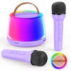 Mini Karaoke Machine for Kids, Portable Bluetooth Speaker with 2