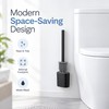 Wall Mounted Silicone Toilet Brush for Bathroom Cleaning – Flat