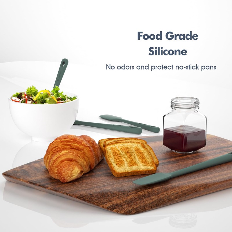 ChefAide 4 Pieces Silicone Spatula Set, Food Grade Rubber Spatula,