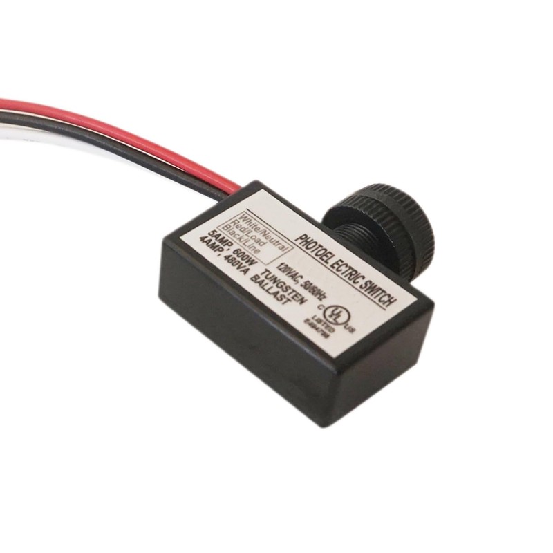 LoveDeal Photoelectric Switch, AC 120V Outdoor Hard-Wired Post Eye Light