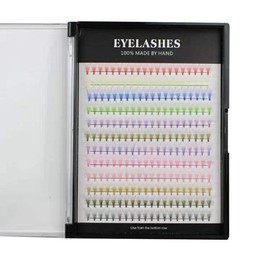 12Rows 240Pcs 10D Colorful Individual Premade Fans False Eyelashes Mixed 12 Colors Volume Eye Lashes Extensions Makeup Cluster Eyelashes 8/10/12/13/14/15/16mm Available (16MM)