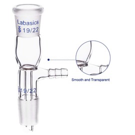 Labasics Glass Vacuum Take Off Adapter, Straight, Short Stem with 19/22 Joints