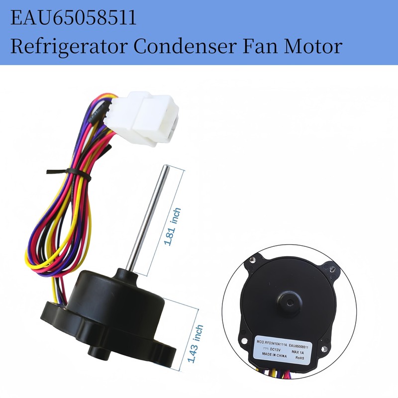 EAU65058511 Refrigerator Condenser Fan Motor Replacementfor LG Refrigerator Evaporator Fan