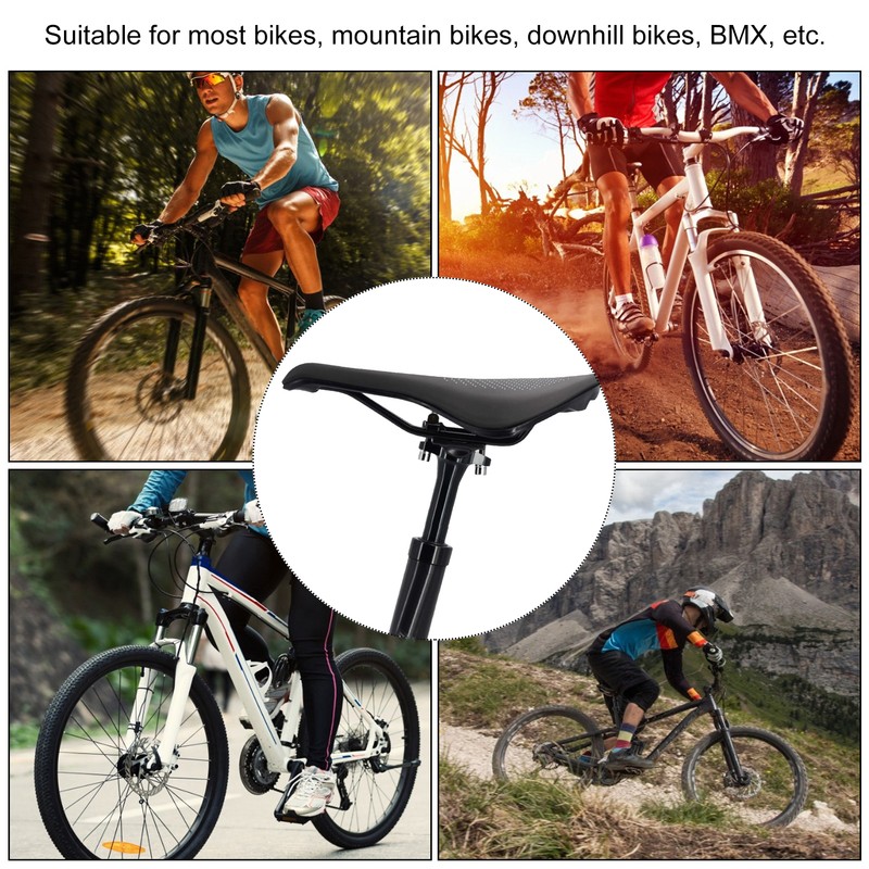 LUNJE Mountain Bike Suspension Seatpost Shock Tube 31.6x400mm Aluminum Alloy