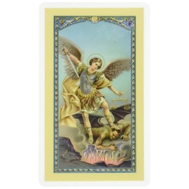 Saint Michael the Archangel, Clear Holy Cards - Set of 5
