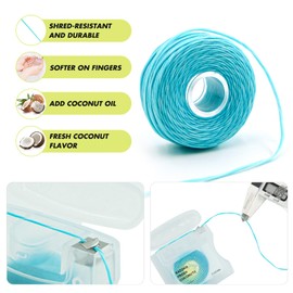 RAZOKO Coconut Oil Infused Woven Dental Floss, Vegan and Cruelty-Free, Coconut Scent, 2 Month Supply (33 Yds x 1 Units)