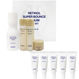IOPE 아이오페 레티놀 슈퍼 바운스 세럼50ml x2개/바운스세럼50ml+10ml x5개 중 선택구성 Iope Retinol Super Bounce Serum 50ml x 2 pcs / Choose between Bounce Serum 50ml + 10ml x 5 pcs [Retinol Super Bounce Serum Set 50ml x 2 pieces]