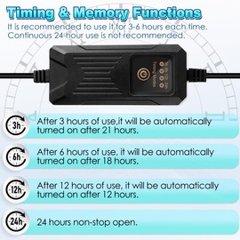 Qualirey Aquarium UV Light for Fish Tank, 11W UVC Light Fish Tank Light for Aquarium Algae Control, Submersible Waterproof UV Light with Timer and Hood for Pond Sump Swimming Pool