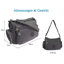 ekavale® Modern Women's Shoulder Bag for Shopper Leisure Medium Bag for Women, gray, shoulder bag