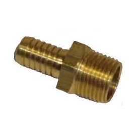 Hose Barb To Male Pipe - Brass - 3/8" Id X 1/2" Mnpt