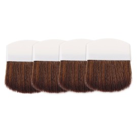 VICASKY 4pcs Mini Flat Blush Brush Set for Women Round Powder Brush for Loose and Pressed Powder for Cheeks and Highlighter Application