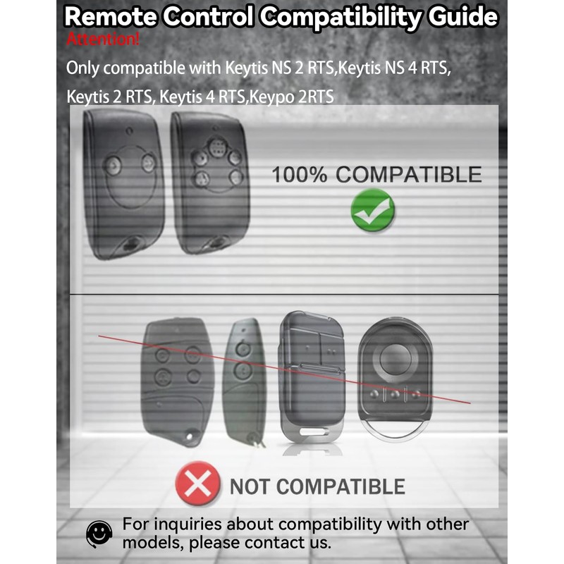 Garagentor Handsender kompatible Fernbedienung som 2 pcs fy