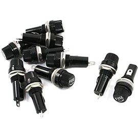 HeyNana Screw Cap Solder Flap Mounted Fuse Holder Socket with Fuse 5 x 20 mm Pack of 10