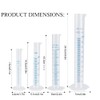 KOMUNJ 15 PCS Plastic Graduated Cylinders and Beakers Set with