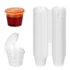 1oz 50 Pieces Small Plastic Containers with Lids, 25ml Small