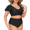 Daci Plus Size Two Piece Swimsuits - High Waisted Bikini
