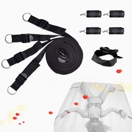 Bachelorette Girl Hand and Foot Tension Band Fixing System Kit with Smooth Satin Headband Evening Dress Accessories