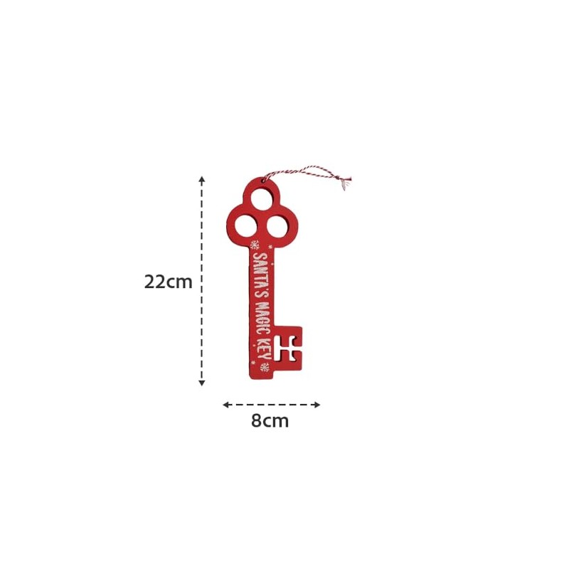 Santa's Magic Key – Wooden Key for Homes Without Fireplaces